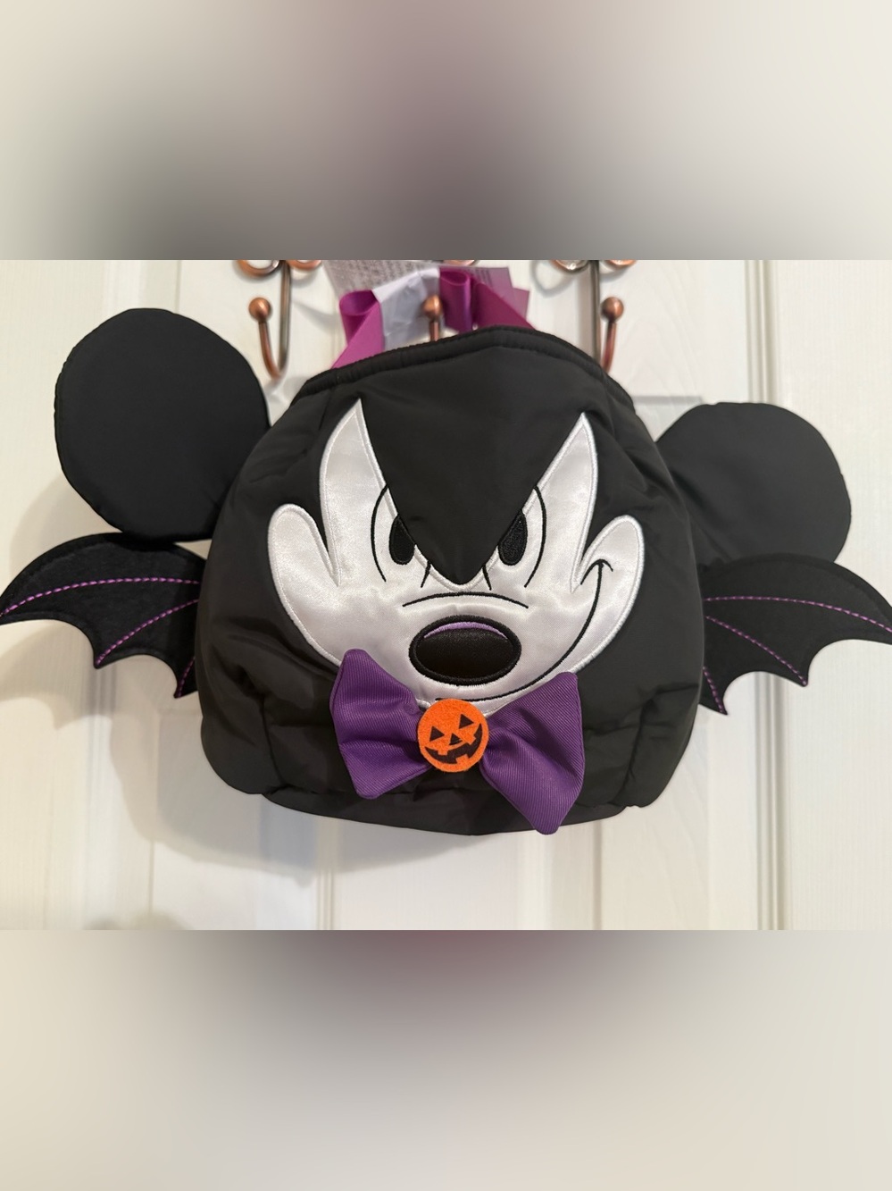 Kids Black Vampire Mickey Mouse trick or treat bag. NWT